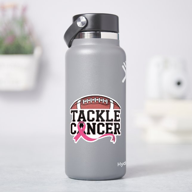 Tackle Cancer Pink Ribbon Design (HydroFlask)
