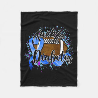 Tackle Diabetes Diabetes Awareness T1d Warrior  Fleece Blanket