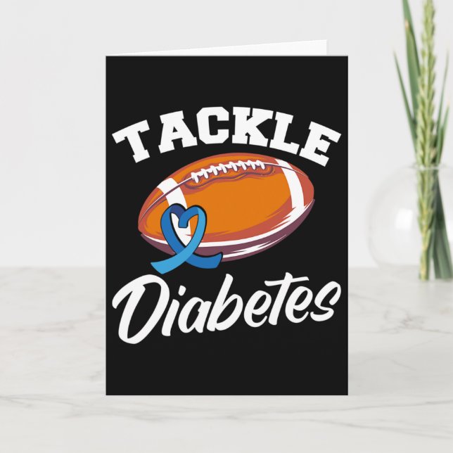 Tackle Diabetes T1d Warrior Diabetes Awareness  Card (Front)