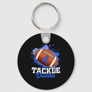 Tackle Diabetic Blue Diabetes Type 1 Awareness War Keychain