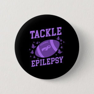 Tackle Epilepsy Football Epilepsy Awareness 2 Inch Round Button
