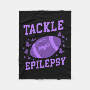 Tackle Epilepsy Football Epilepsy Awareness Fleece Blanket