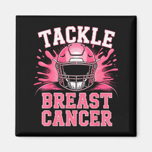 Tackle Football Breast Cancer Awareness Nk Ribbon Magnet