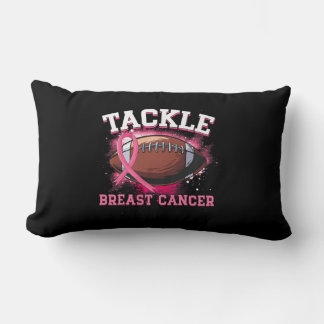 Tackle Football Pink Ribbon Breast Cancer Awarenes Lumbar Pillow