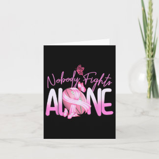 Tackle Footll Pink Ribbon Breast Cancer Awareness  Card