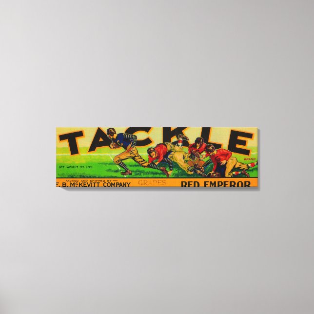 Tackle Grape Label Canvas Print (Front)