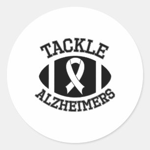 Tackle Heimerheimers Fight End Purple Month Octobe Classic Round Sticker