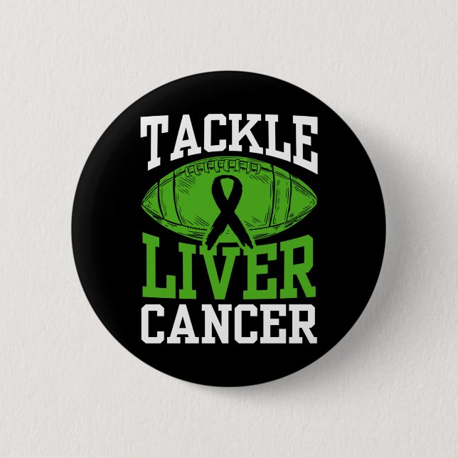 Tackle Liver Cancer Awareness Performance 2 Inch Round Button (Front)