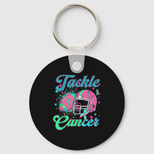 Tackle Metastatic Breast Cancer American Football Keychain