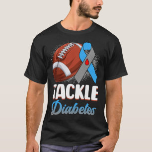Tackle Type 1 Diabetes Awareness Football Blue And T-Shirt