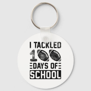 Tackled 100 Days Of School 100th Day Of School Vin Keychain