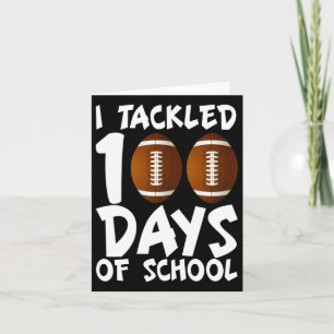 Tackled 100 Days Of School Football 100th Day Gift Card
