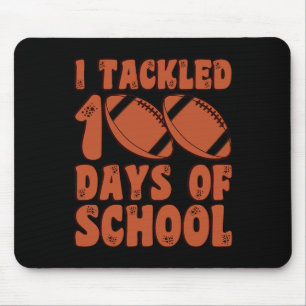 Tackled 100 Days Of School Football For Boys Kids Mouse Pad