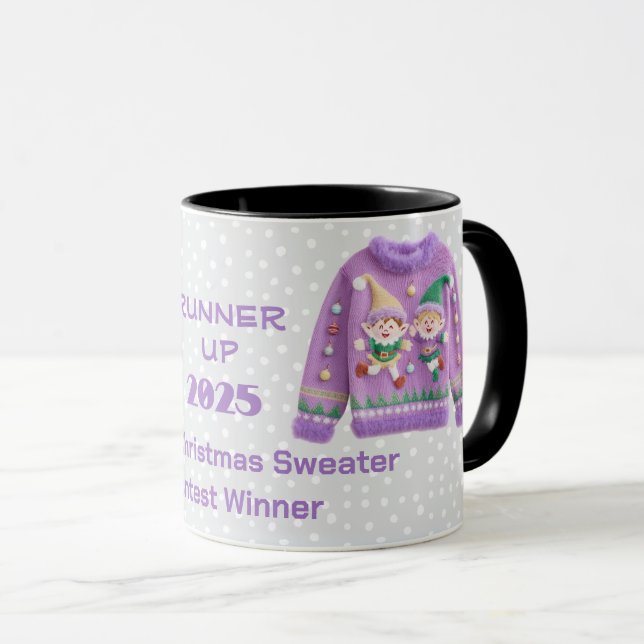 Tacky Christmas Sweater RUNNER UP Contest Winner  Mug (Front Right)