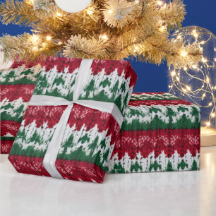 Tacky Knit Ugly Christmas Sweater Design Wrapping Paper