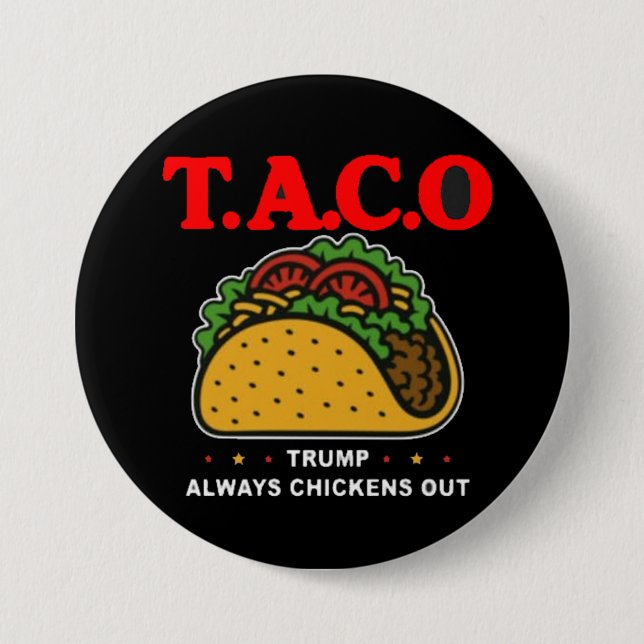 TACO 3 INCH ROUND BUTTON (Front)
