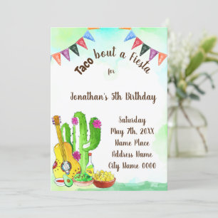 Taco À propos de Fiesta Invitation Anniversaire