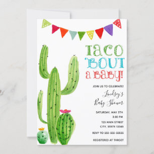 Taco à propos d'un bébé ! Invitation d'anniversair