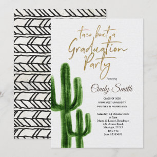 Taco à propos d'une fête de graduation Invitation 