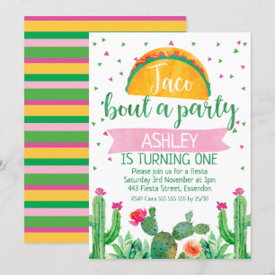 Taco à propos d'une fête Invitation d'anniversaire