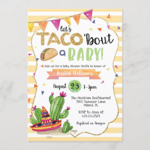 Taco à propos d'une invitation Baby shower
