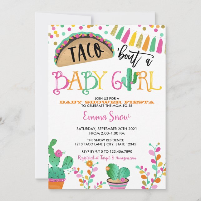 Taco about a Baby Boy Shower Invitation (Front)