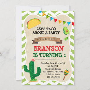 Taco about birthday party invitation
