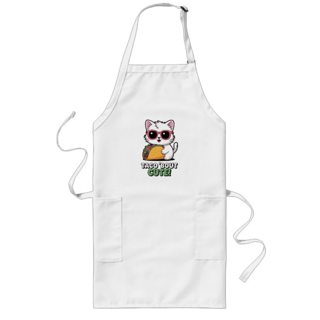 Taco 'About Cute Kitten  Long Apron (Front)