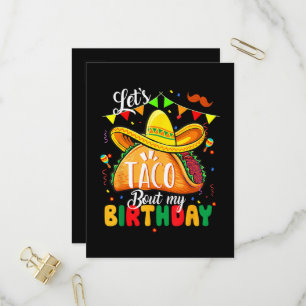 Taco About My Birthday Funny Cinco De Mayo Mexican Invitation Postcard