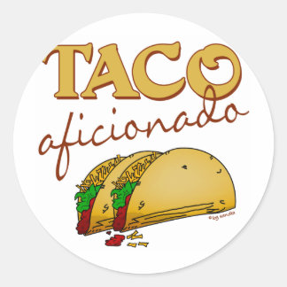 Taco Aficionado Classic Round Sticker