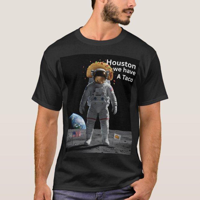 Taco Astronaut in Space Funny T-Shirt (Front)