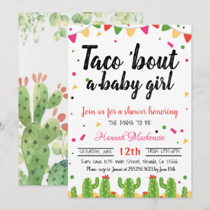 Taco baby shower invitation taco à propos d'une pe