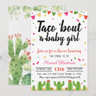 Taco baby shower invitation taco à propos d'une pe