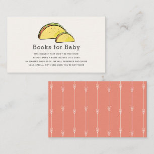 Taco Baby Shower Pink Book Request Enclosure Card