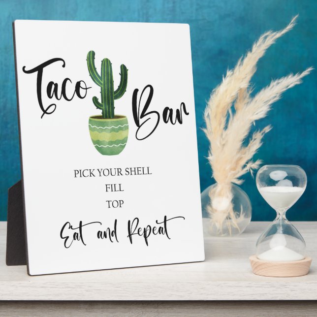 Taco bar Wedding sign Tabletop  Plaque (Side)