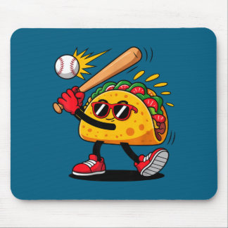 Taco baseball mexican cinco de mayo men kids  mouse pad