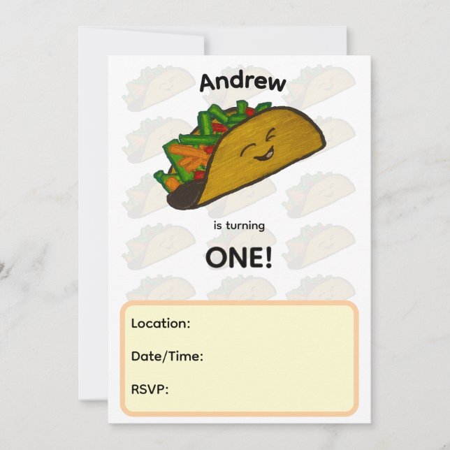 Taco Birthday Party Invitation (Front)