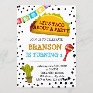 Taco birthday party invitation