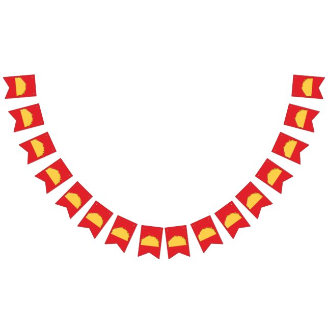 Taco Birthday Party Mexican Food Bunting Flags (All)