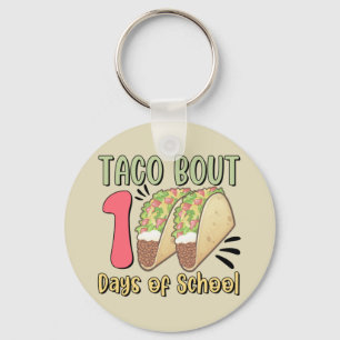 Taco Bout 100 Days of School Keychain