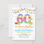 Taco Bout 60th Birthday Invitation<br><div class="desc">Taco 'Bout 60! Invite guests to a fun-filled 60th fiesta to celebrate the birthday gal or guy! This colourful invitation features a custom papel picado number 60 and accents of colourful fiesta decor that will inspire decorations for the party!</div>