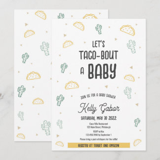 Taco-Bout a Baby, Baby shower de Fiesta Invitation