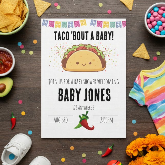 taco 'bout a baby! baby shower invitation (Créateur téléchargé)