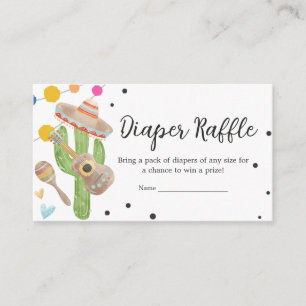 Taco Bout A Baby Cactus Baby Shower Diaper Raffle Enclosure Card