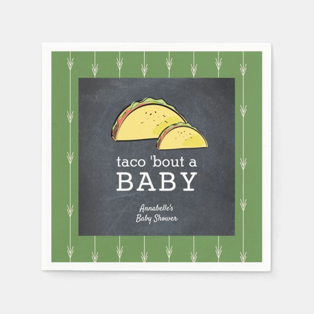 Taco Bout a Baby Fiesta Baby Shower Paper Napkin (Front)