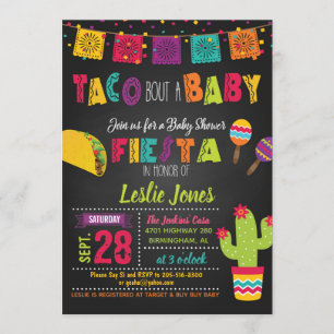 Taco Bout a Baby Fiesta Invitation Baby shower