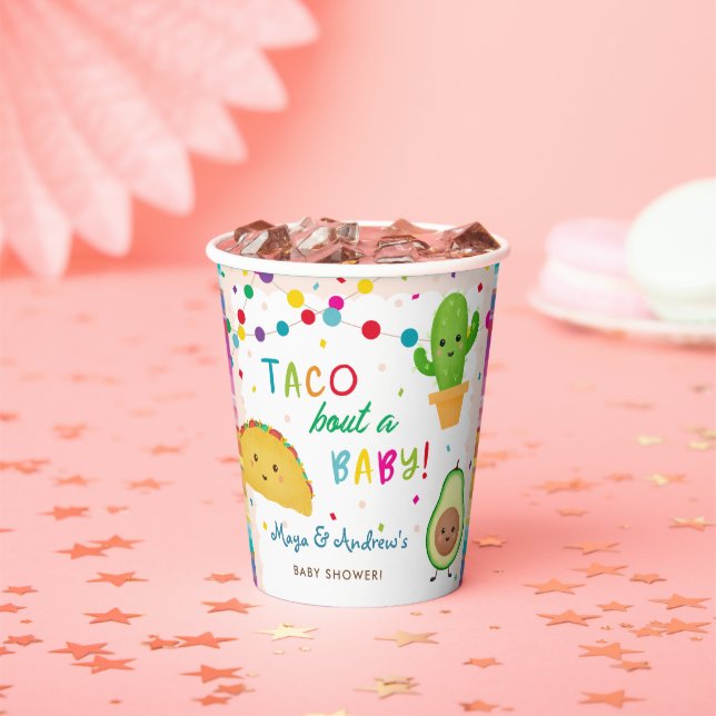 Taco bout a baby - fiesta theme baby shower paper cups (Insitu)