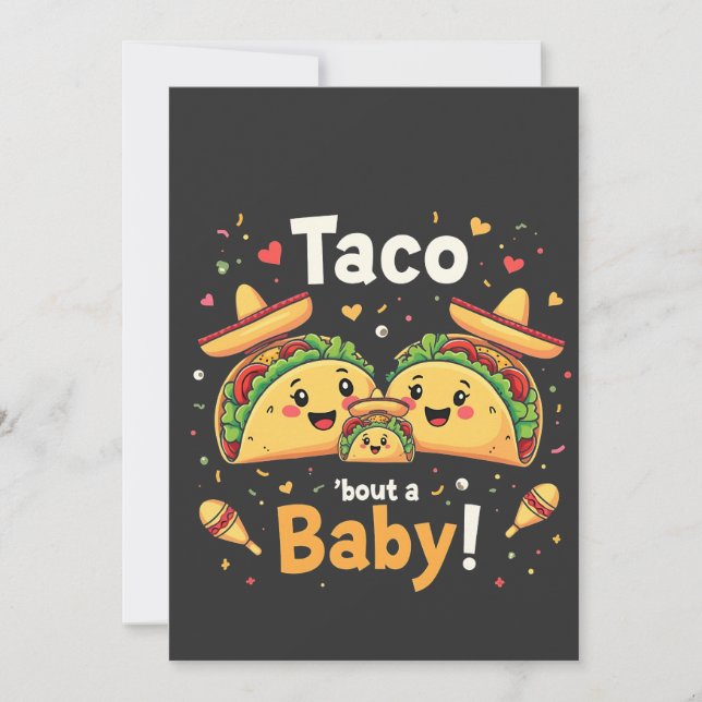 Taco Bout a Baby Pregnancy Faire-part (Devant)