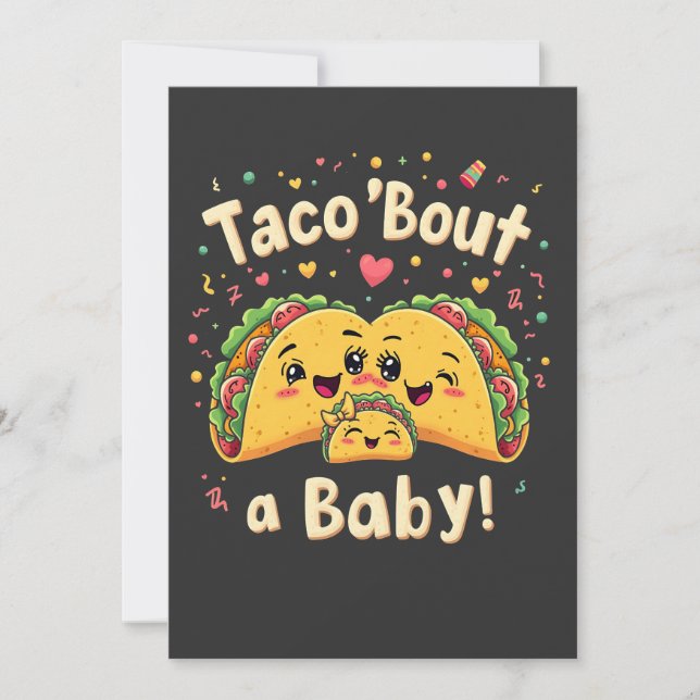 Taco 'Bout a Baby Pregnancy Tao Cinco De Mayo  Announcement (Front)