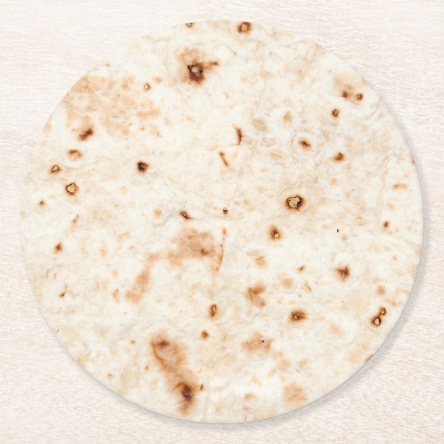 Taco bout a beverage! round paper coaster (Front)